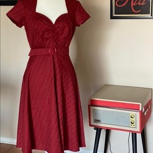 Deep red polka dot Heartbreaker dress. Never worn.
Size: M